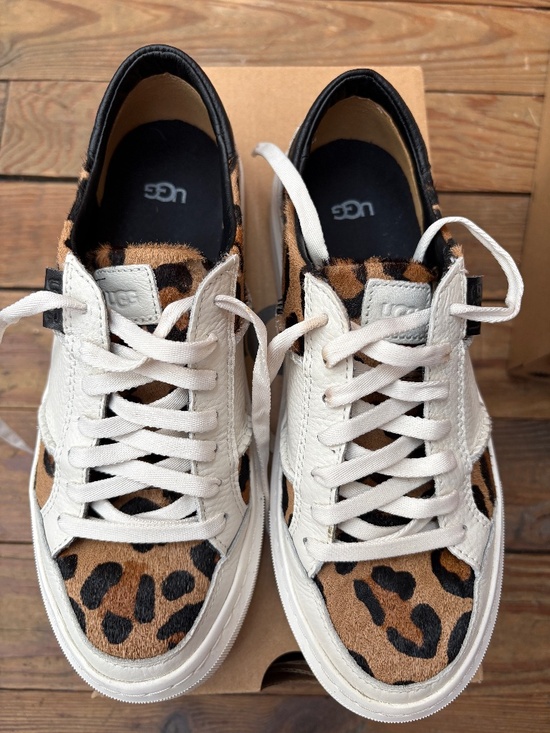 UGG Shoes - Cheetah Print Leather Black, White, Tan Ugg Sneakers Size 6